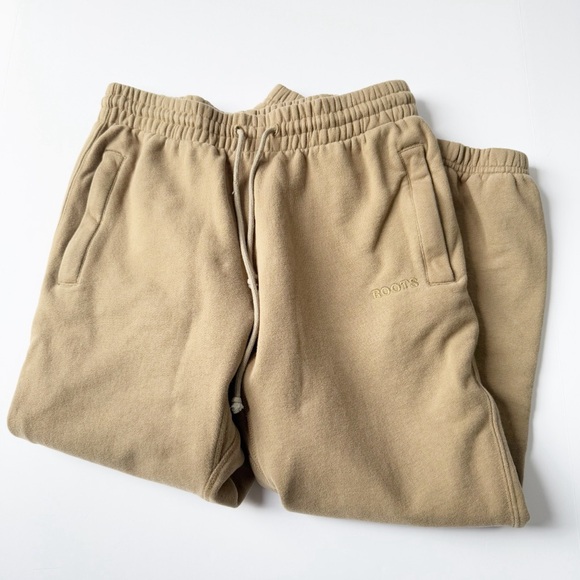 Roots Cloud One Fit Sweatpant Men’s XS Women’s S tan/khaki - Picture 1 of 9